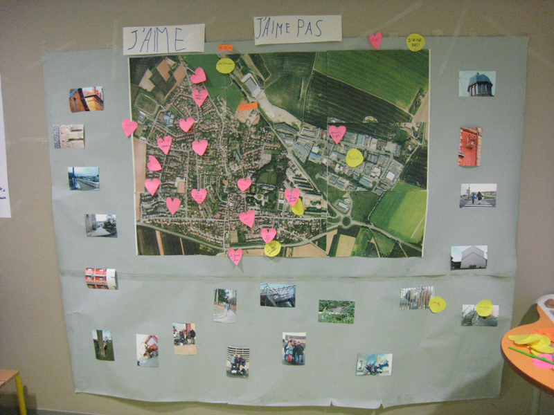 Mettre un post-it précisant les lieux que J'AIME/ J'AIME PAS