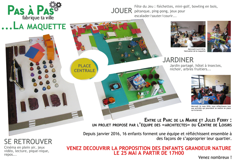Affichette de présentation de la maquette